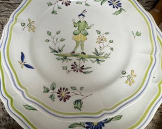 #53 - $500 - French China Moustiers - Longchamp pattern