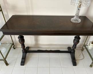 12 120.00 Wood console 48Wx18Dx30H