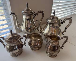 58 $2,400 - Sterling International Tea set 5 pieces