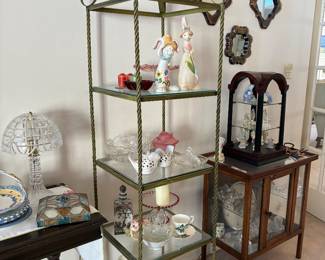 11 90.00 One of two metal tall shelves 17x17x71