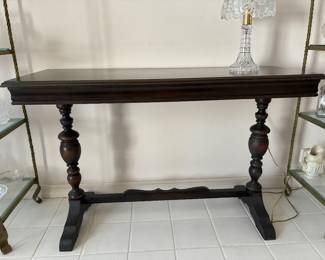 12 120.00 Wood console 48Wx18Dx30H