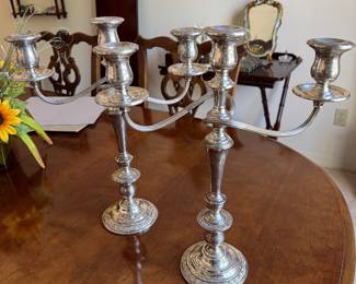 $150 - Sterling weighted candlesticks 