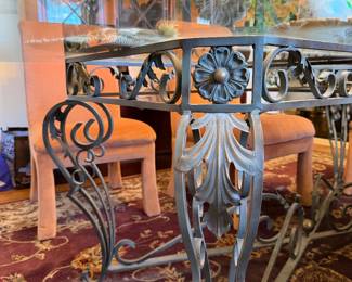 Wrought iron indoor outdoor table