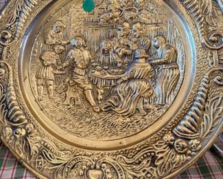 Brass wall plate vintage 