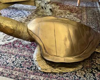 Brass vintage large turtle 