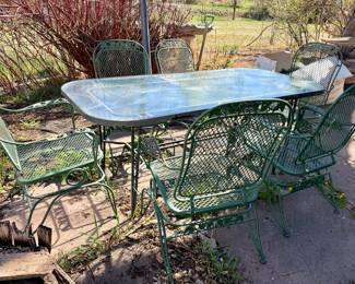 Wrought iron table and chairs 