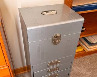 Vintage metal filing cabinet