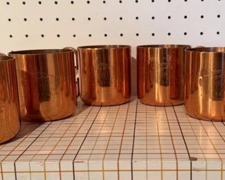 Moscow mule copper mugs