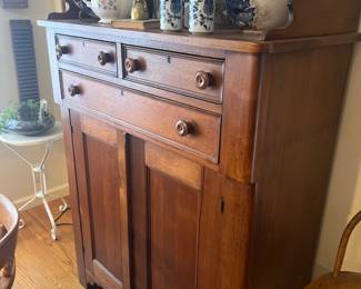 Walnut jelly cupboard
