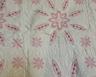 Close up cross stitch quilt