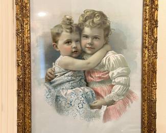 Mama’s Darlings print in ornate frame
