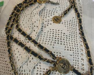Channel belt link chain & leather??(Real or not you decide )