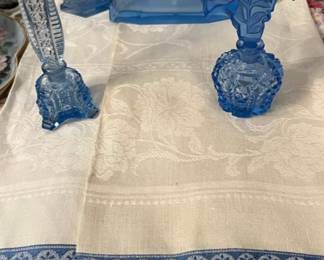 Large blue Irice perfume bottles 
