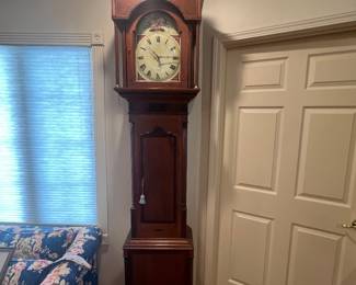 8ft tall cherry case grandfather clock