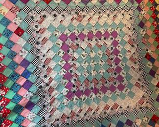 Trip around the world quilt top