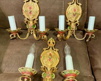 Vintage electric wall sconces