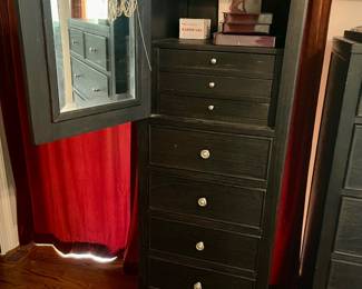 Arhaus mirror interior jewelry armoire