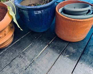 Terratotta Planters and painted Ceramic