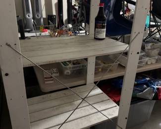 White wooden Outdoor Shelf