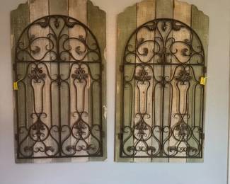 HOME STORE - Spanish Influence 2 large wall Decor (metal and wood)