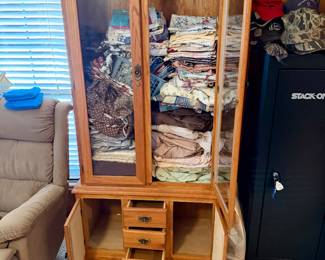 Gun cabinet with locks