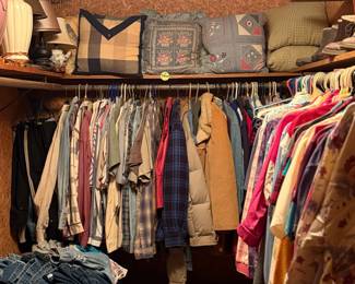 Lamps, pillows, clothing 