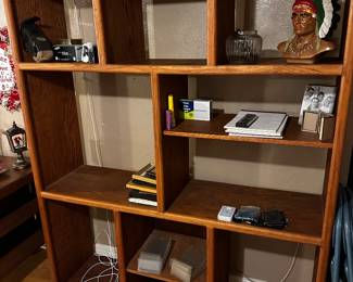 PRESALE: Solid wood display bookshelf $100 (58.5” width, 17” depth, 72” height)