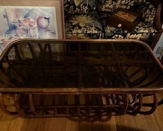 PRESALE: Rattan Coffee Table $100 (46” wide, 24” deep,19.5” height
