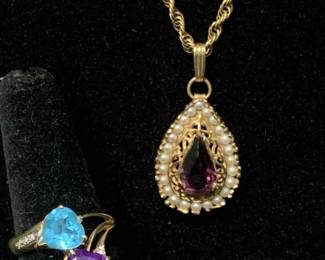 KN300VGold Purple Jewelry