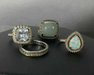 KN297V925 Blues Green Rings