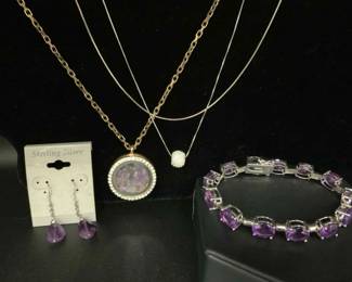 KN311VSilver Purple Jewelry