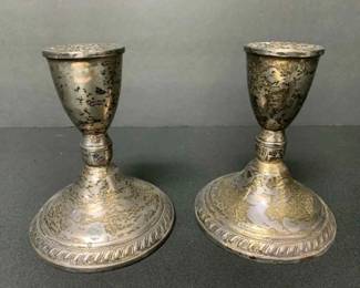 RA208VSterling Candleholders, Duchin Creation