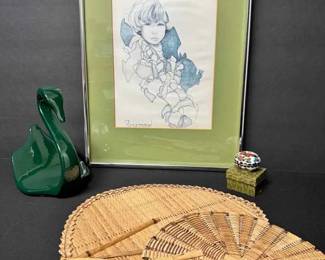 JD148Whimsy With Rosamond Child Print, Trinket Box And More