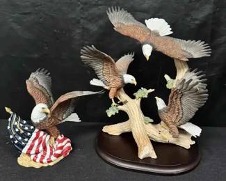 JD122VLenox Fine Porcelain Eagle Sculptures