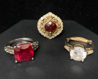 KN298V925 Red Stone Rings