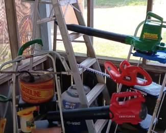 Shop vac, 5ft. step Ladder, 3ft. Step Ladder, Step Stools,Blower, Weedeater