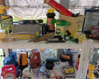Garden tools, sprinkler, Flash Lights