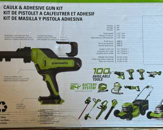GREEN WORKS CAULK & ADHESIVE GUN KIT