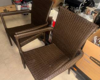 rattan chairs unused