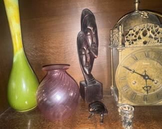 Asian display pieces and a FROG