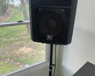Electro-Voice Speakers on heavy-duty stands