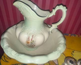 Ceramic pitcher + Basin set