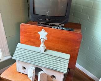 Antique school desk (tv not available)