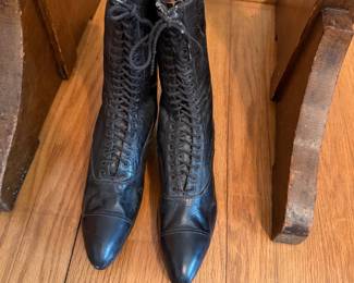 Antique leather boots