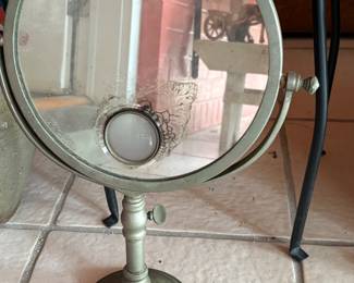 antique, very heavy, has light behind it