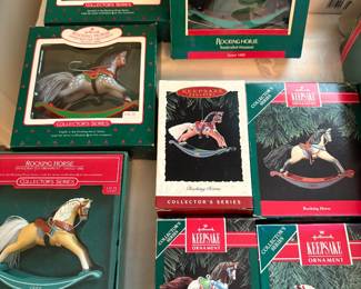 hallmark rocking horse dated ornaments