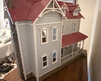 Large hand built Doll House using the Tasha Tudor style