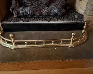 Brass fireplace fender
