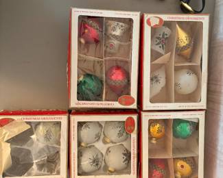 the ornaments in the boxes
