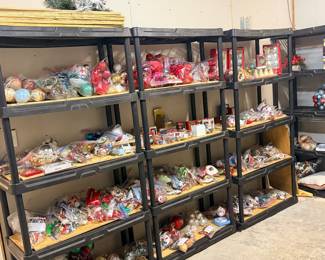 all black shelving available & Christmas related